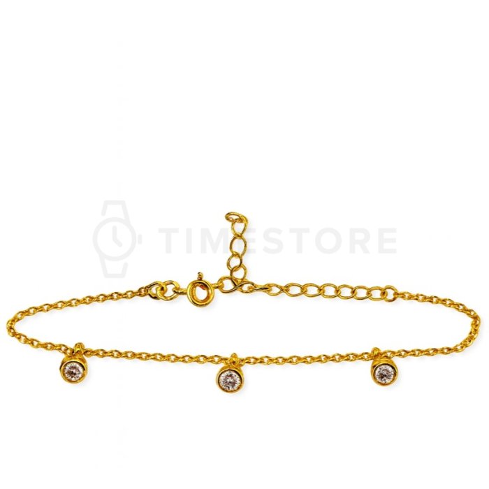 Strieborný náramok zlatej farby TS-BR-0080